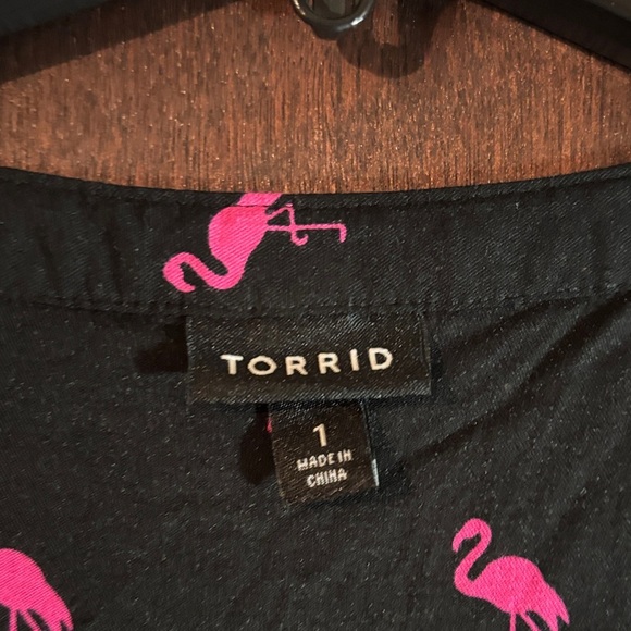 Torrid Pink Flamingo Dress size 1 - Picture 3 of 5